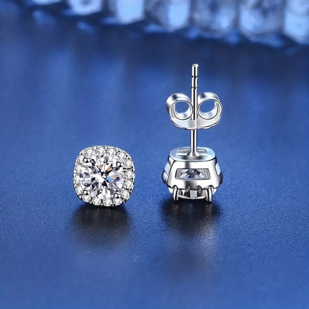 🔥CERTIFIED 1 CT DIAMOND EARRINGS LAB CREATED MOISSANITE DIAMOND